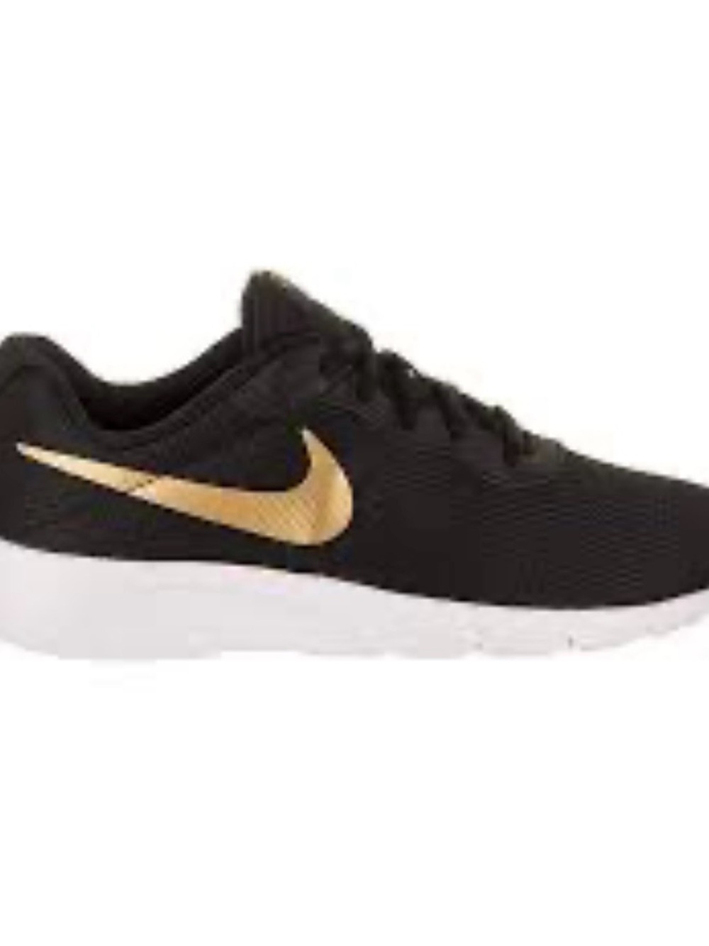 Nike Tanjun Black & Metallic Gold Sneakers